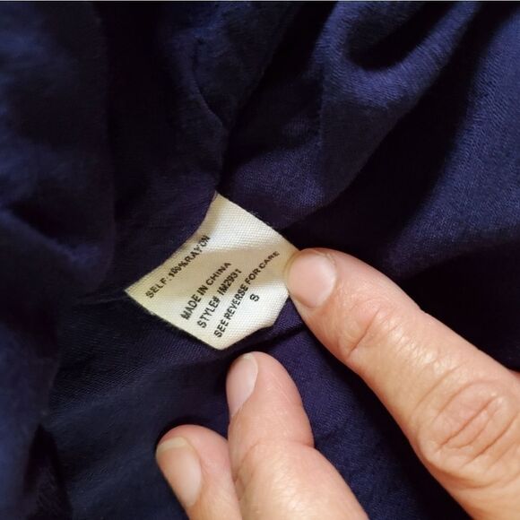 Blue embroidered dress  sz Small - Picture 3 of 9